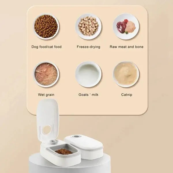 Smart Automatic Pet Feeder with Timer & Stainless Steel Bowl - Pet Souq