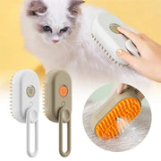 Premium Steam Pet Grooming Brush – 3-in-1 Electric Spray Comb for Cats & Dogs