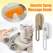 Premium Steam Pet Grooming Brush – 3-in-1 Electric Spray Comb for Cats & Dogs