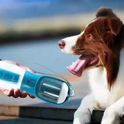 3-in-1 Pet Water Bottle – Portable Food, Water & Waste Bag Dispenser for Dogs & Cat