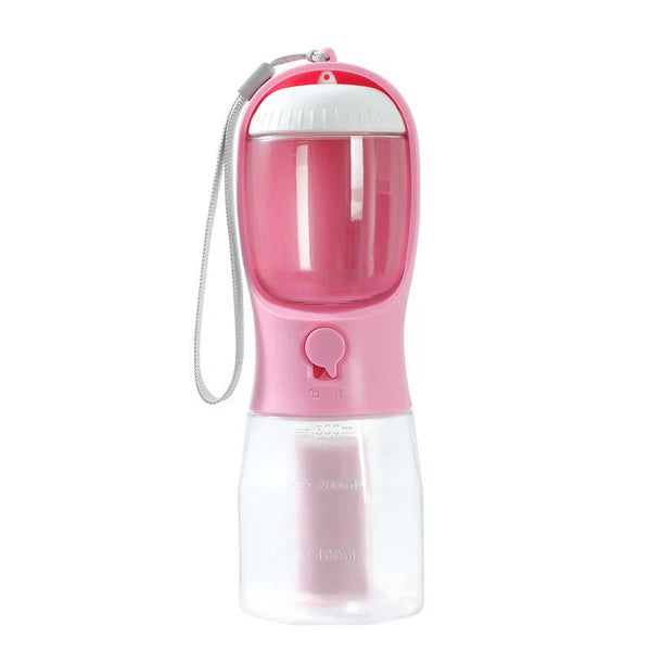 3-in-1 Pet Water Bottle – Portable Food, Water & Waste Bag Dispenser for Dogs & Cat