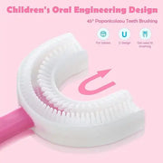 Close-up of U-Shaped Kids Toothbrush for Ages 2-12 – Gentle Gum Care