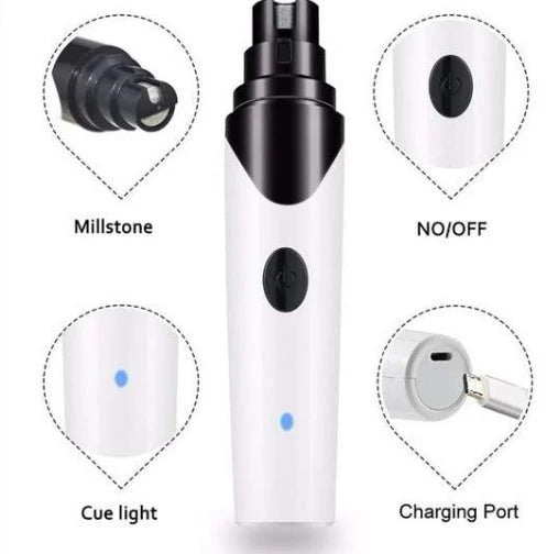Painless Pet Nail Grinder – Quiet & USB Rechargeable